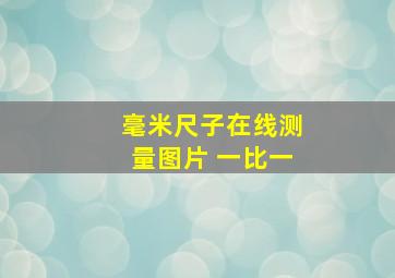 毫米尺子在线测量图片 一比一